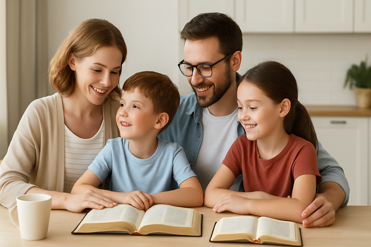Família reunida demonstrando união e afeto